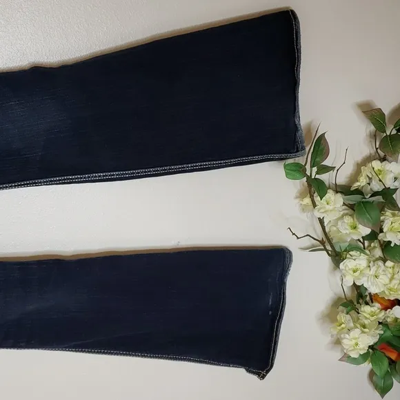 NEW Silver Extra Long Tall Francis Indigo Jeans RARE Barbiecore Summer Flare