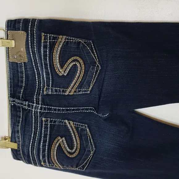 NEW Silver Extra Long Tall Francis Indigo Jeans RARE Barbiecore Summer Flare