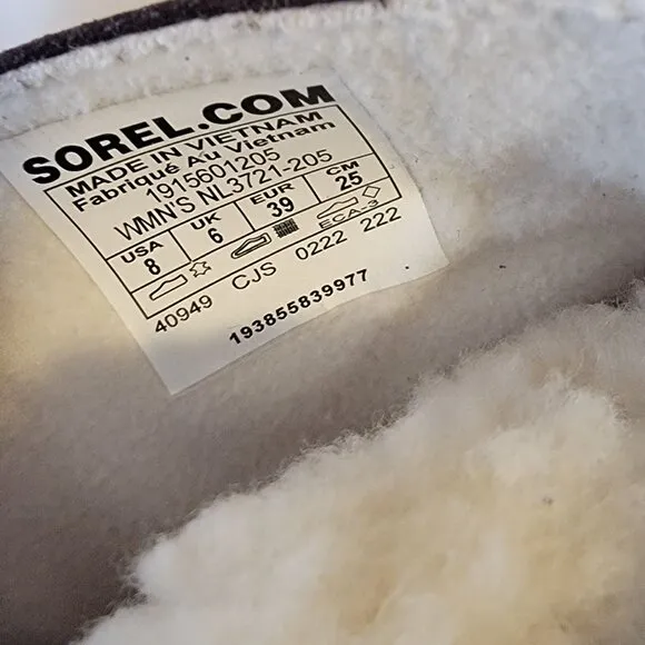 NEW Sorel Emelie Lace Up Cozy Boots Womens 8 Winter Shearling Rugged Outdoors