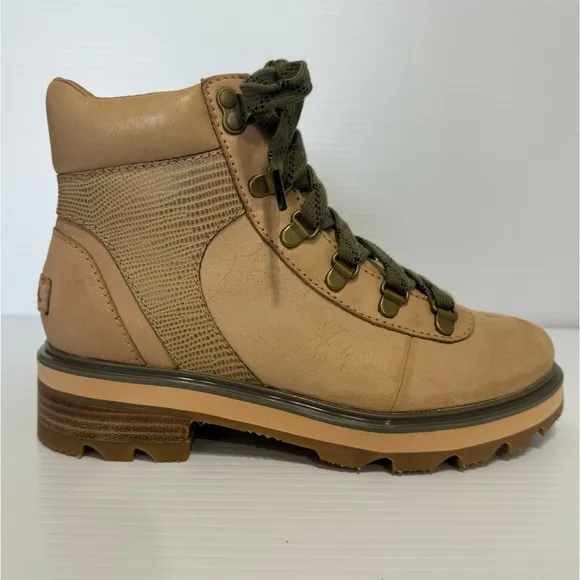 New Sorel Lennox Tan Suede Waterproof Hiker Boots Size 6