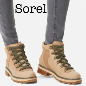 New Sorel Lennox Tan Suede Waterproof Hiker Boots Size 6