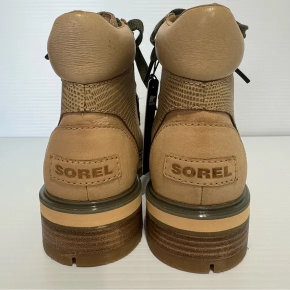 New Sorel Lennox Tan Suede Waterproof Hiker Boots Size 6