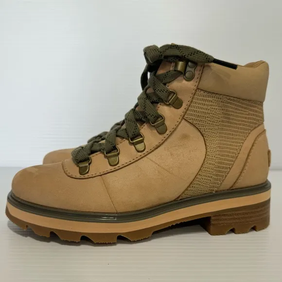 New Sorel Lennox Tan Suede Waterproof Hiker Boots Size 6