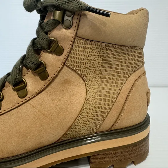 New Sorel Lennox Tan Suede Waterproof Hiker Boots Size 6