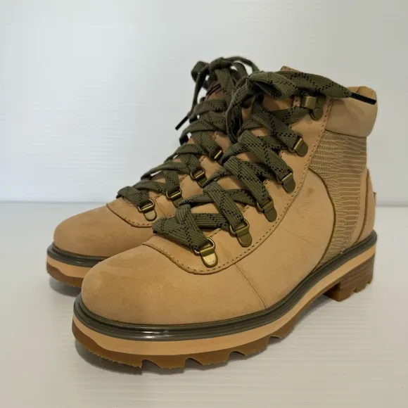 New Sorel Lennox Tan Suede Waterproof Hiker Boots Size 6