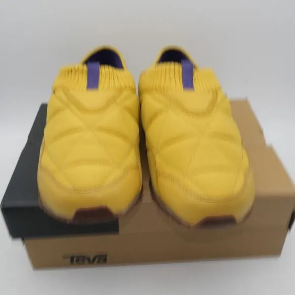 NEW Teva ReEmber Moc Quilted Yellow Casual Slip-On Shoes Women's 10 Men's 8