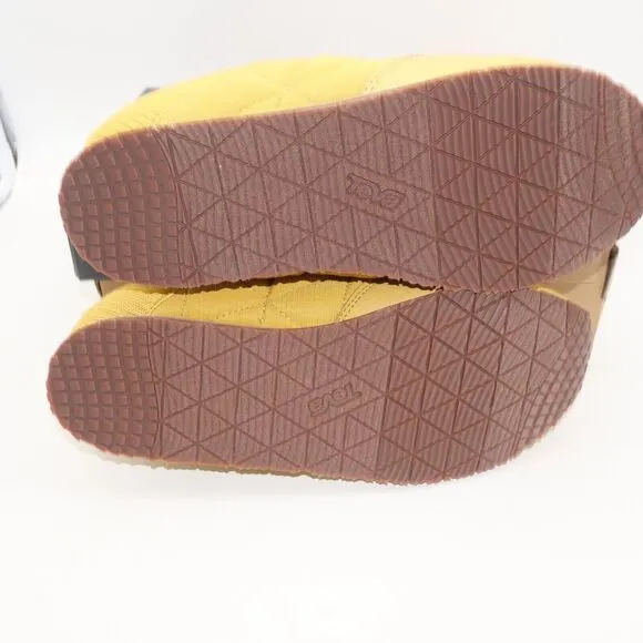 NEW Teva ReEmber Moc Quilted Yellow Casual Slip-On Shoes Women's 10 Men's 8