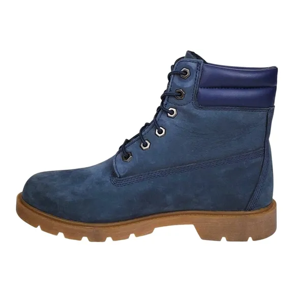 New Timberland womens 8.5 linden woods 6 in nubuck lace up boots waterproof navy