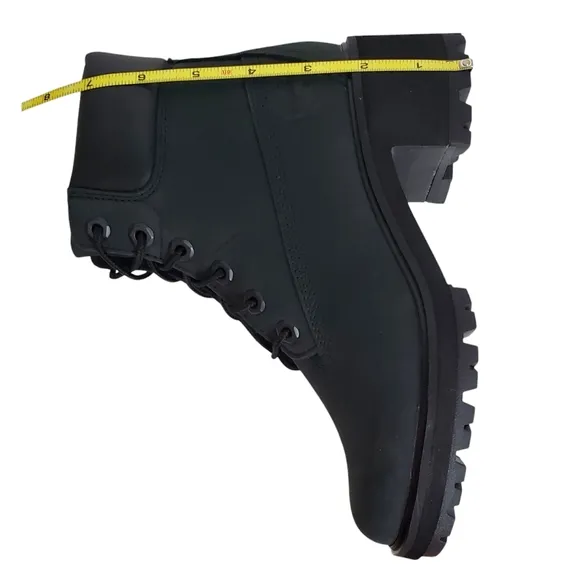 New Timberland womens kinsley 6 in waterproof boots black green block heel lace
