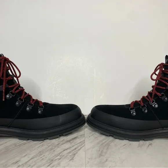 New! UGG Biltmore Lace Up Black Suede Hiker Boot 9