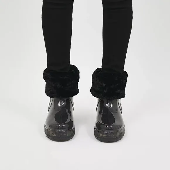 new UGG Clear Rain Boots removable lining sock Branded Platform Drizlita