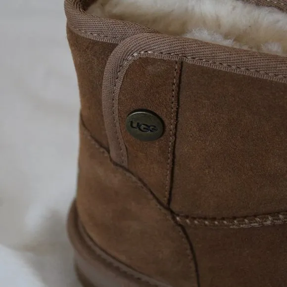 NEW UGG JONA‎ CHESTNUT SUEDE SHEARLING MINI GIRL'S BOOTS