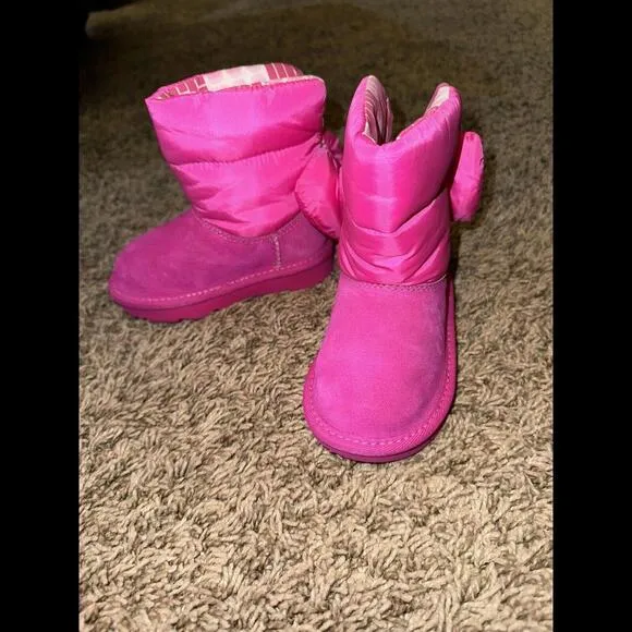 NEW UGG MAXI WAVELENGTH BAILEY BOW PUFFER BOOTS Youth 6 💕