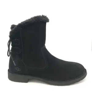 NEW UGG Naiyah Boots Womens 11 Black Suede Wool Ankle Boot