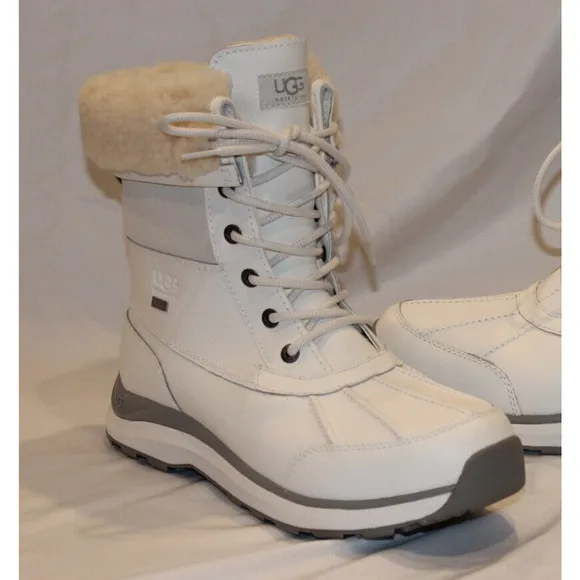 New UGG Women's ADIRONDACK III Leather Winter Waterproof Boots White