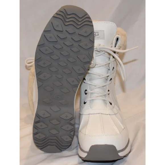 New UGG Women's ADIRONDACK III Leather Winter Waterproof Boots White