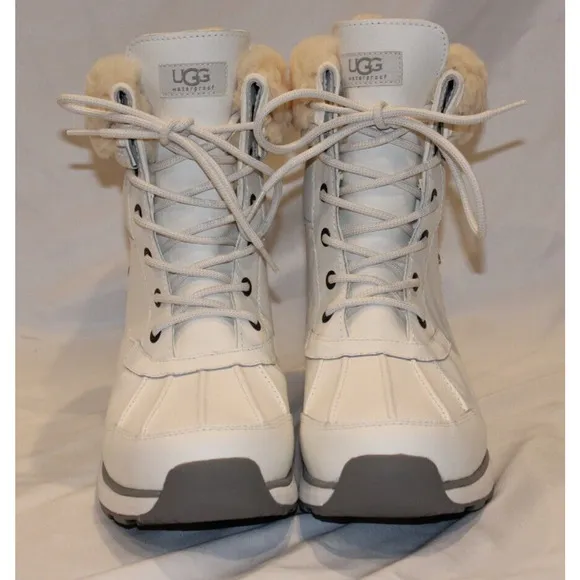 New UGG Women's ADIRONDACK III Leather Winter Waterproof Boots White