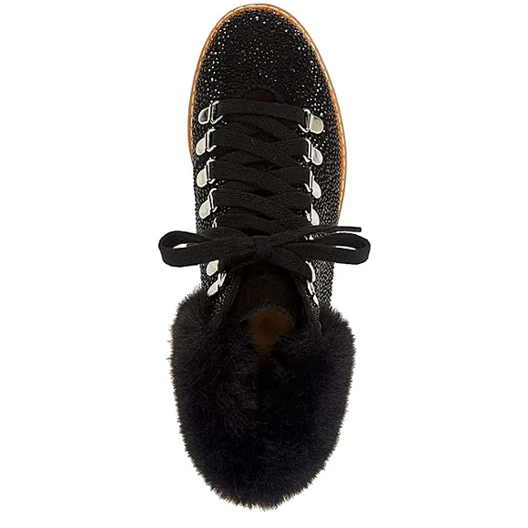 new w/o Box INC International Concepts Pravale 3 Lug Sole Lace-Up Bling Booties