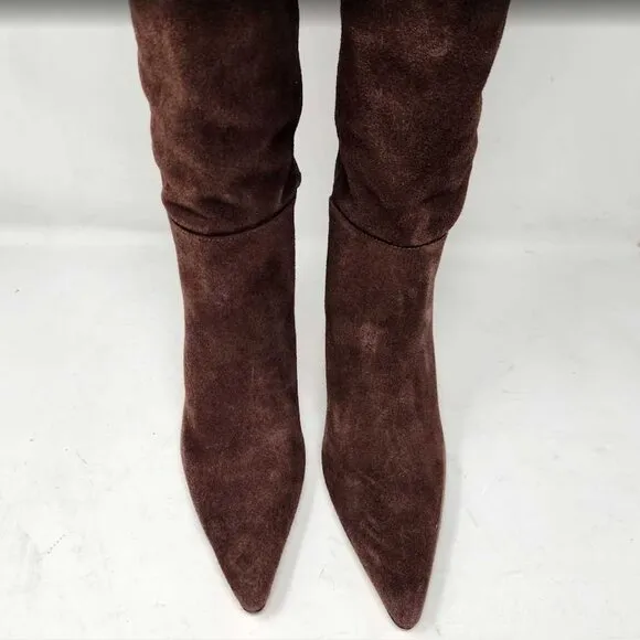 New women's 10 Reformation x Anthropologie Rosemary knee boots Espresso suede