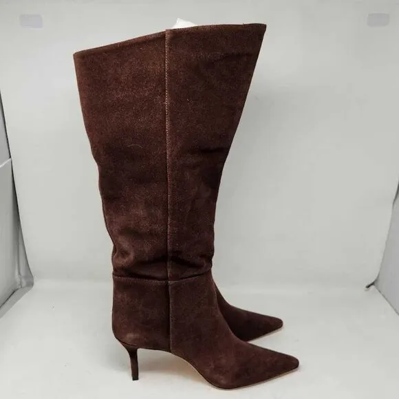New women's 10 Reformation x Anthropologie Rosemary knee boots Espresso suede