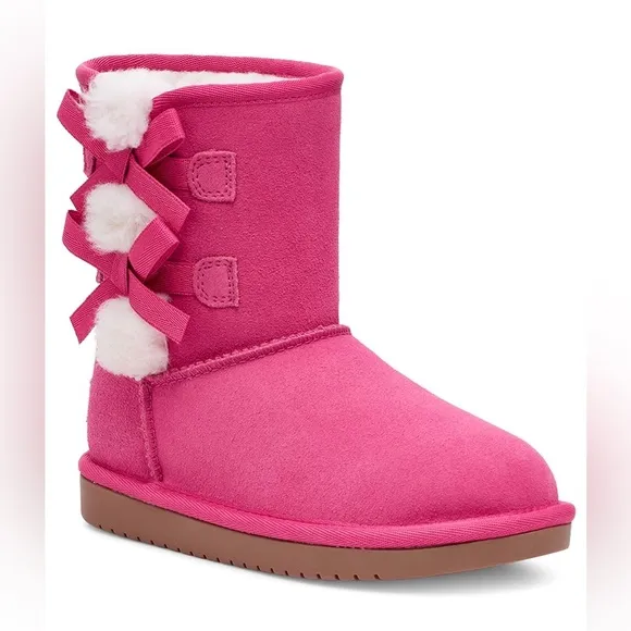 NIB Baby/Toddler Koolaburra by UGG Victoria Pink Bow Boots