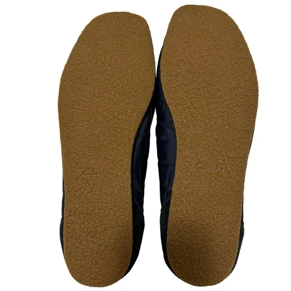 NIB Clarks Shacre II Step Moc Slip-On Suede Textile Loafers Blue Size 12 Wide