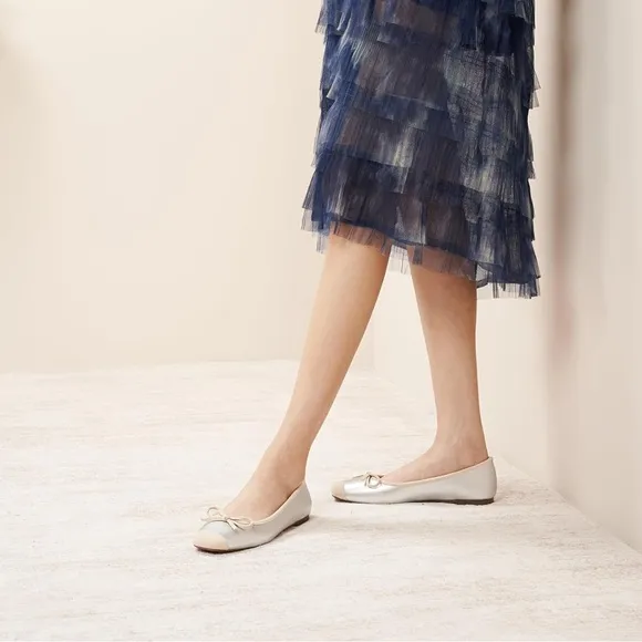 NIB C.Paravano Women's Flats with Bowknot Casual Slip On Dress Shoes Comfortable