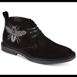 NIB INC Black Suede Darius Patch Chukkas Boots