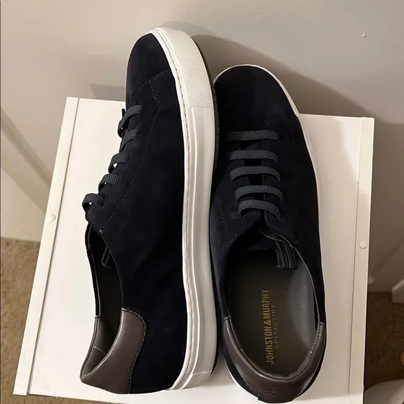 NIB Johnston &amp; Murphy Anson Lace to Toe Suede Sneakers