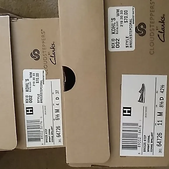 NIB Women's Clarks Cloudsteppers corral pink slip on shoes sizes 6.5 and 11