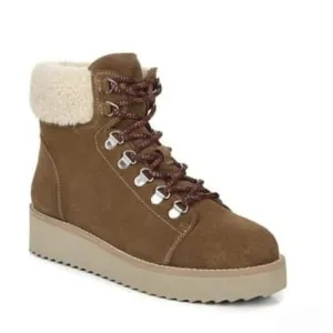 NIB SAM EDELMAN FRANC TOFFEE FAUX FUR BOOTS SZ 9.5