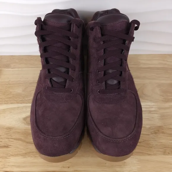 Nike ACG Air Max Goadome Boots Mens 12 Deep Burgundy Suede Gum Sole 865031-602