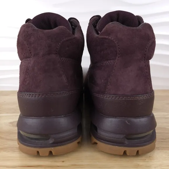 Nike ACG Air Max Goadome Boots Mens 12 Deep Burgundy Suede Gum Sole 865031-602