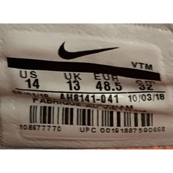 Nike ah8141 Free TR V8 Men's Size 14 White Blue Fitness Footwear Training Shoes