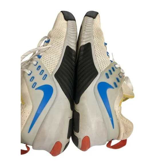 Nike ah8141 Free TR V8 Men's Size 14 White Blue Fitness Footwear Training Shoes