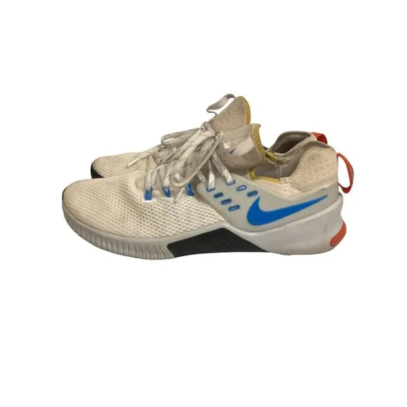 Nike ah8141 Free TR V8 Men's Size 14 White Blue Fitness Footwear Training Shoes