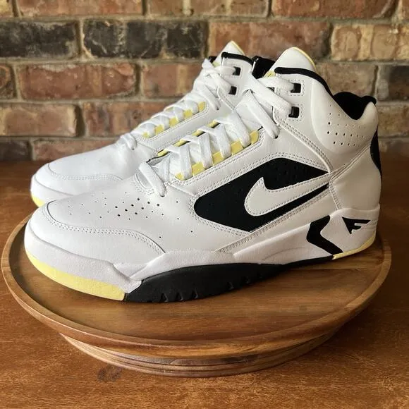 Nike Air Flight Lite Mid White Lemon Black Sneakers Shoes DV0824-100 Men's 11