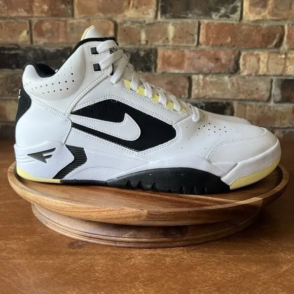 Nike Air Flight Lite Mid White Lemon Black Sneakers Shoes DV0824-100 Men's 11
