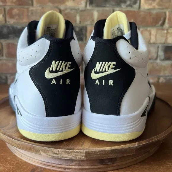 Nike Air Flight Lite Mid White Lemon Black Sneakers Shoes DV0824-100 Men's 11