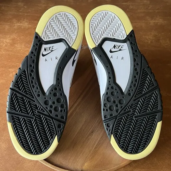Nike Air Flight Lite Mid White Lemon Black Sneakers Shoes DV0824-100 Men's 11