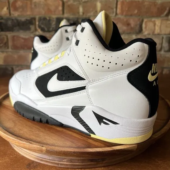 Nike Air Flight Lite Mid White Lemon Black Sneakers Shoes DV0824-100 Men's 11