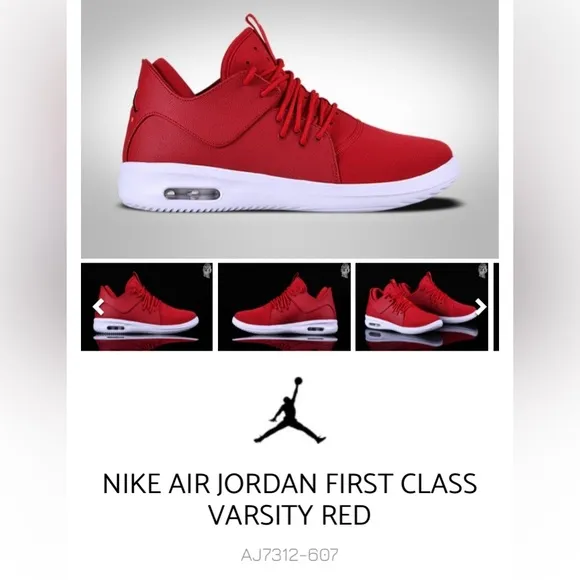 Nike Air Jordan First Class Red Mens Size 12, Excellent, Super Clean Condition.