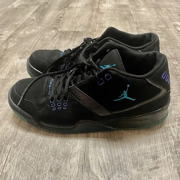 Nike Air Jordan Flight 23 Sneakers Men 10 Blue Lagoon Black Purple 317820-013
