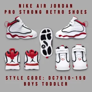 Nike Air Jordan Pro Strong Shoes Sneakers DC7910 101 White Black Red TD Sz 4C