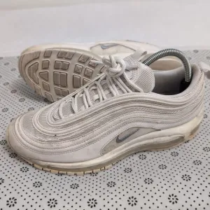 Nike Air Max 97 Mens Size 9 Triple White Wolf Grey Sneaker‎ Shoes 921826-101