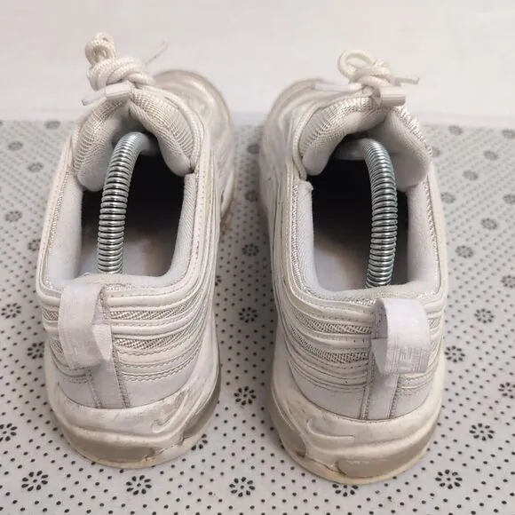 Nike Air Max 97 Mens Size 9 Triple White Wolf Grey Sneaker‎ Shoes 921826-101