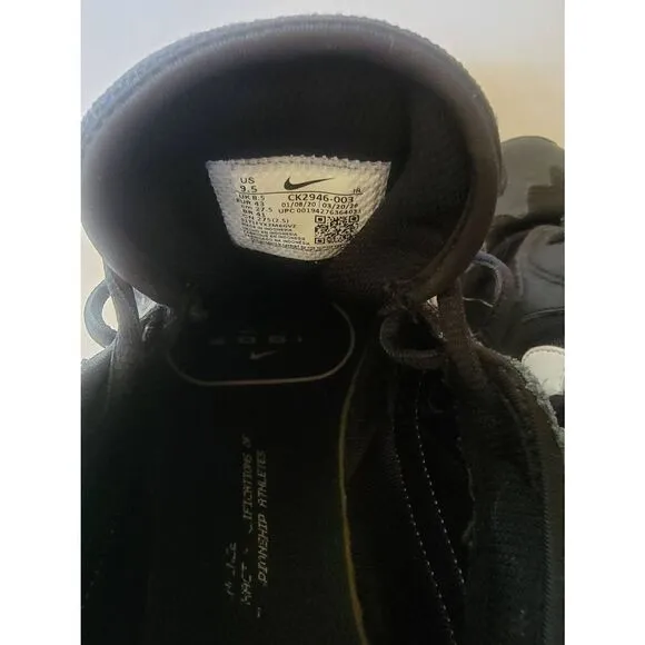 Nike Air Zoom Division Unisex Black Lace-up Sneaker Running Shoes Size 9.5