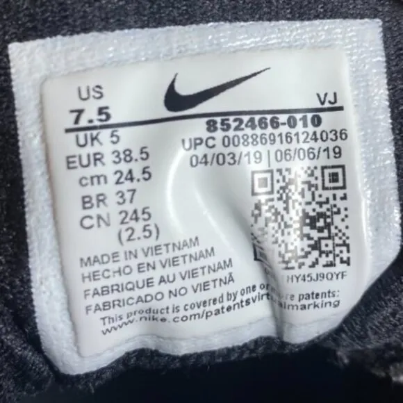 Nike Downshifter 7 Women's Running Shoes – Black &amp; White – Size 7.5