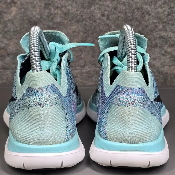 Nike Free 4.0 Flyknit Running Shoes Lightweight Athletic Blue Size 8