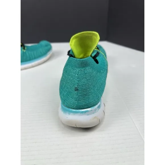 Nike Free Rn Flyknit Green Sneakers Running Shoes 831069-303 Men's Size US 13